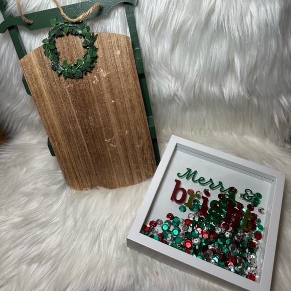Target Other - Festive Holiday Decor Set with Wreath and Sign